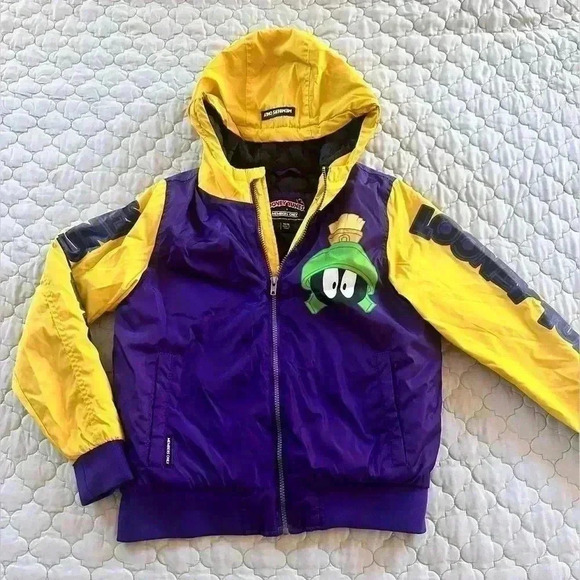 Members Only Marvin Martian Looney Tunes Jacket - Kids Size 14/16 - Picture 1 of 6